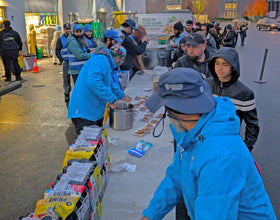 Vancouver, Canada - Participating in Mobile Food Rescue Program & Food Bank Programs by Serving Hot Meals with Cold Drinks & Distributing Essential Groceries & Essential Supplies to 400+ Less Privileged Families