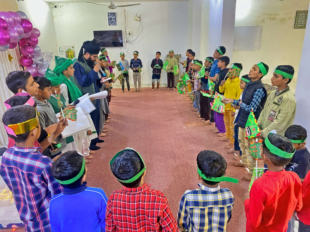Lahore, Pakistan - Participating in Orphan Support & Mawlid Support Programs by Celebrating ZikrAllah Mawlid an Nabi ﷺ & Serving Hot Meals with Blessed Cake to Beloved Orphans at Local Community's Orphanage