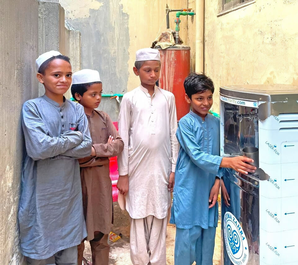 Islamabad, Pakistan - Participating in Orphan Support Program by Installing Brand New Water Cooler for Beloved Orphans at Local Community's Orphanage Serving Beloved Orphans & Less Privileged Children