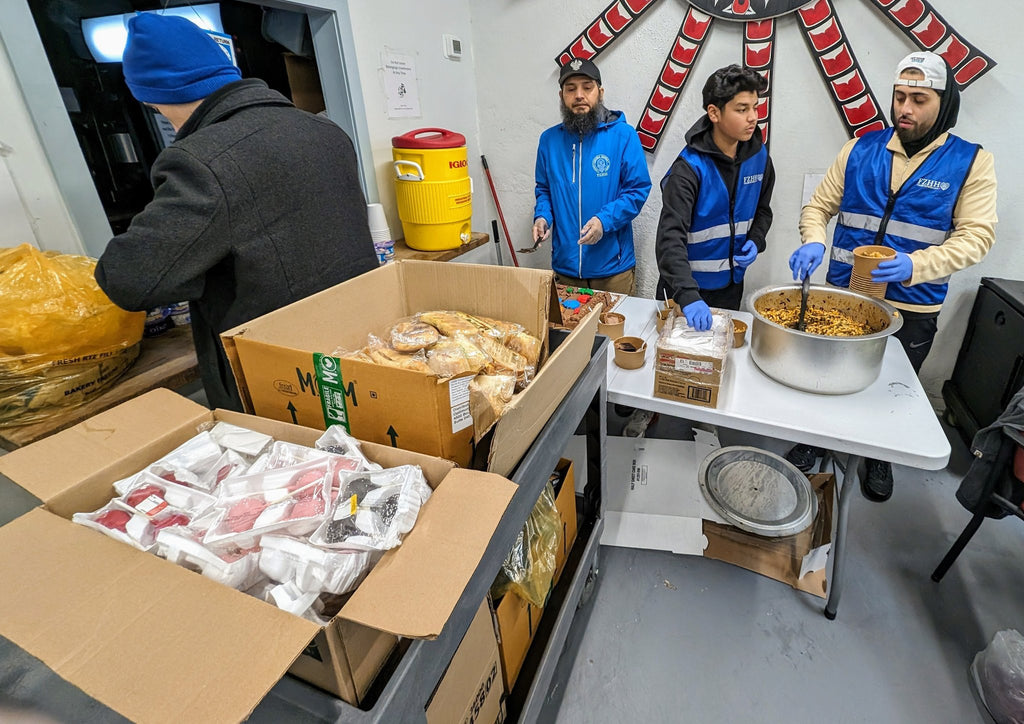 Vancouver, Canada - Participating in Mobile Food Rescue Program by Serving Hot Meals & Desserts at Local Community's Homeless Shelter Serving Less Privileged People