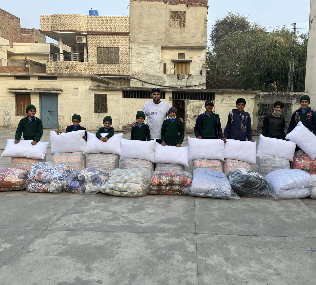 Honoring FZHH's Mission Statement of Continuous Maintenance of Orphanages by Distributing New Essential Winter Bedding Sets to Our Beloved Orphans – PK
