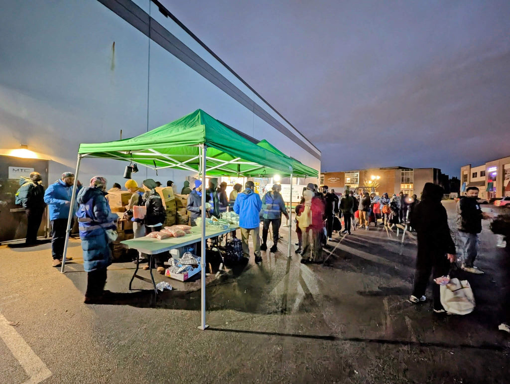 Vancouver, Canada - Participating in Mobile Food Rescue Program & Food Bank Programs by Serving 500+ Hot Meals with Cold Drinks & Distributing Essential Groceries & Essential Supplies to Less Privileged Families