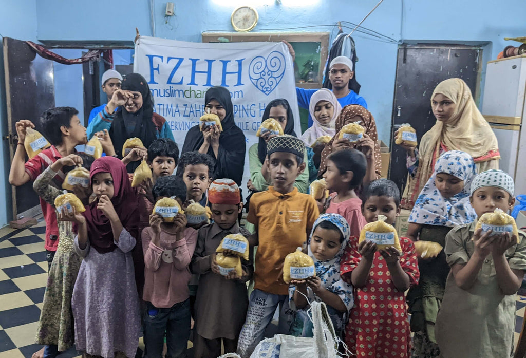 Hyderabad, India - Participating in Orphan Support Program & Mobile Food Rescue Program by Distributing Hot Meals to Local Community's Beloved Orphans & Less Privileged Families