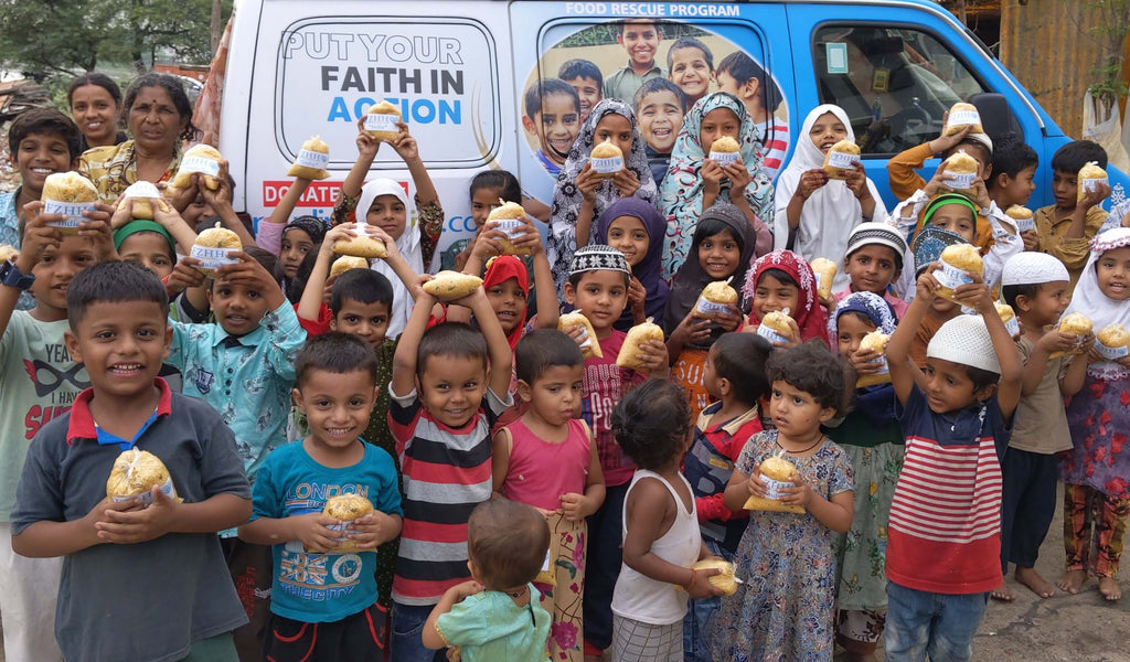 Hyderabad, India - Participating in Orphan Support Program & Mobile Food Rescue Program by Distributing Hot Meals to Local Community's Beloved Orphans, Madrasa/School Children, Homeless & Less Privileged Families