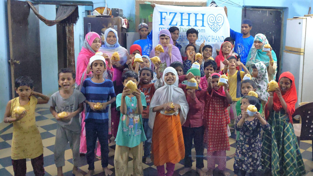 Hyderabad, India - Participating in Orphan Support Program & Mobile Food Rescue Program by Distributing Hot Meals to Local Community's Beloved Orphans, 2 Madrasas/Schools, Homeless & Less Privileged Families