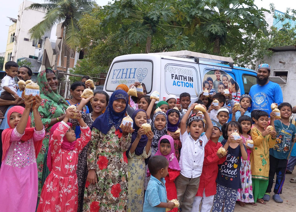 Hyderabad, India - Participating in Orphan Support Program & Mobile Food Rescue Program by Distributing Hot Meals to Local Community's Beloved Orphans, Madrasas/Schools, Homeless & Less Privileged Families