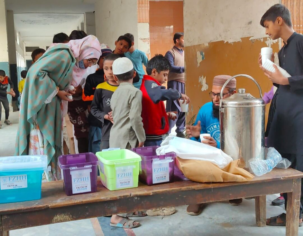 Faisalabad, Pakistan - Participating in Orphan Support Program & Mobile Food Rescue Program by Serving Hot Meals to 110+ Beloved Orphans at Local Community's Orphanage