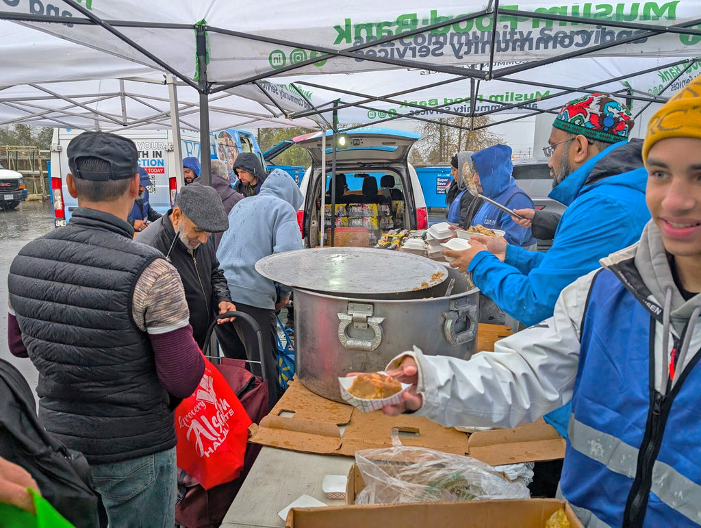 Vancouver, Canada - Participating in Mobile Food Rescue Program & Food Bank Programs by Serving Hot Meals with Cold Drinks & Distributing Essential Groceries & Essential Supplies to 300+ Less Privileged Families