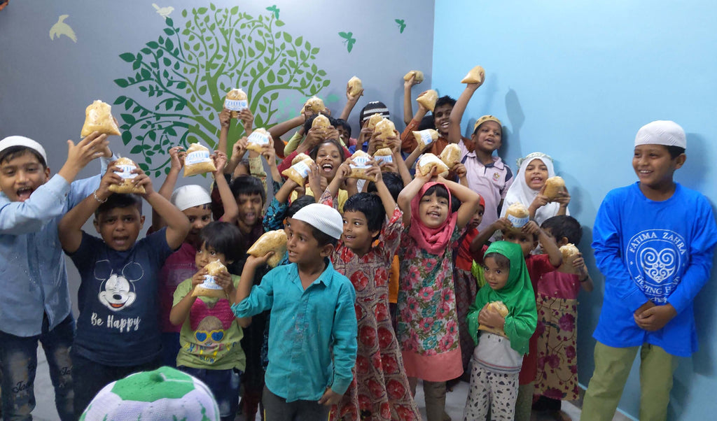 Hyderabad, India - Participating in Mobile Food Rescue Program by Serving Hot Meals to Madrasa Students, Homeless & Less Privileged Families