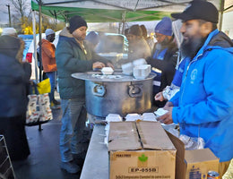 Vancouver, Canada - Participating in Mobile Food Rescue Program & Food Bank Programs by Serving 500+ Hot Meals with Cold Drinks & Distributing Essential Groceries & Essential Supplies to Less Privileged Families