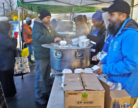 Vancouver, Canada - Participating in Mobile Food Rescue Program & Food Bank Programs by Serving 500+ Hot Meals with Cold Drinks & Distributing Essential Groceries & Essential Supplies to Less Privileged Families