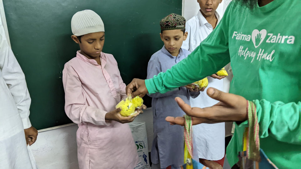 Hyderabad, India - Honoring Eigth Day of Holy Month of Muharram & Shaykh Nurjan's Teachings by Serving Hot Meals to Local Community's Madrasa/School Children