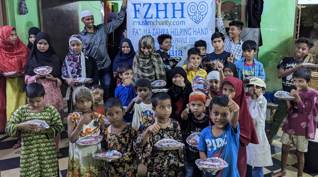 Hyderabad, India - Participating in Holy Qurbani Program by Processing, Packaging & Distributing Holy Qurbani Meat to Local Community's Beloved Orphans & Less Privileged Families