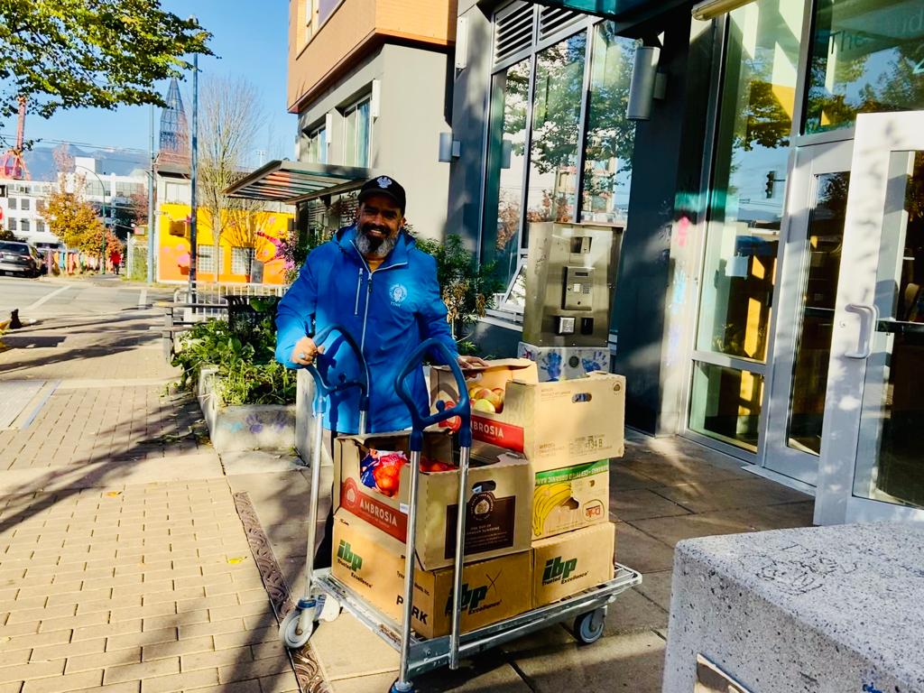 Vancouver, Canada - Participating in Mobile Food Rescue Program by Rescuing & Distributing Essential Groceries to Low Income Families at Local Community's Gospel Union Women's Shelter